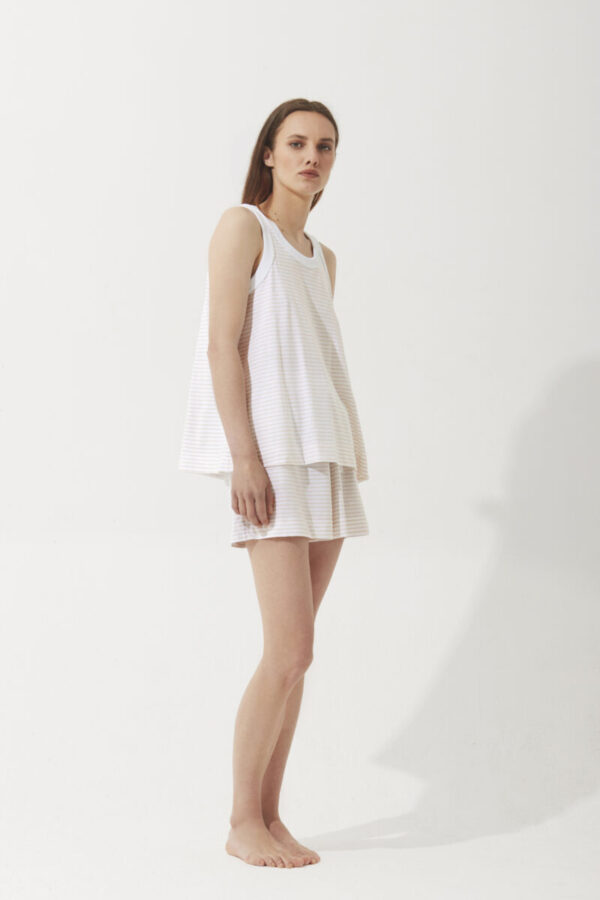 pyjama top+short wit grijs Pluto