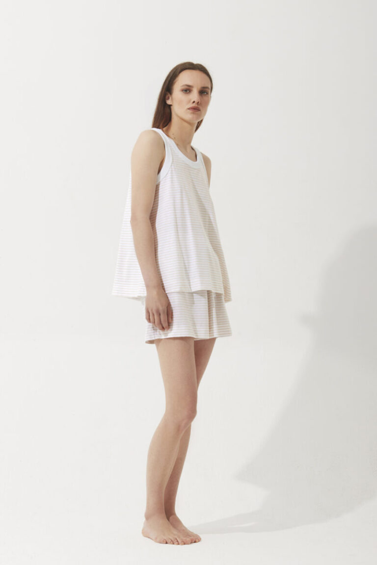 pyjama top+short wit grijs Pluto