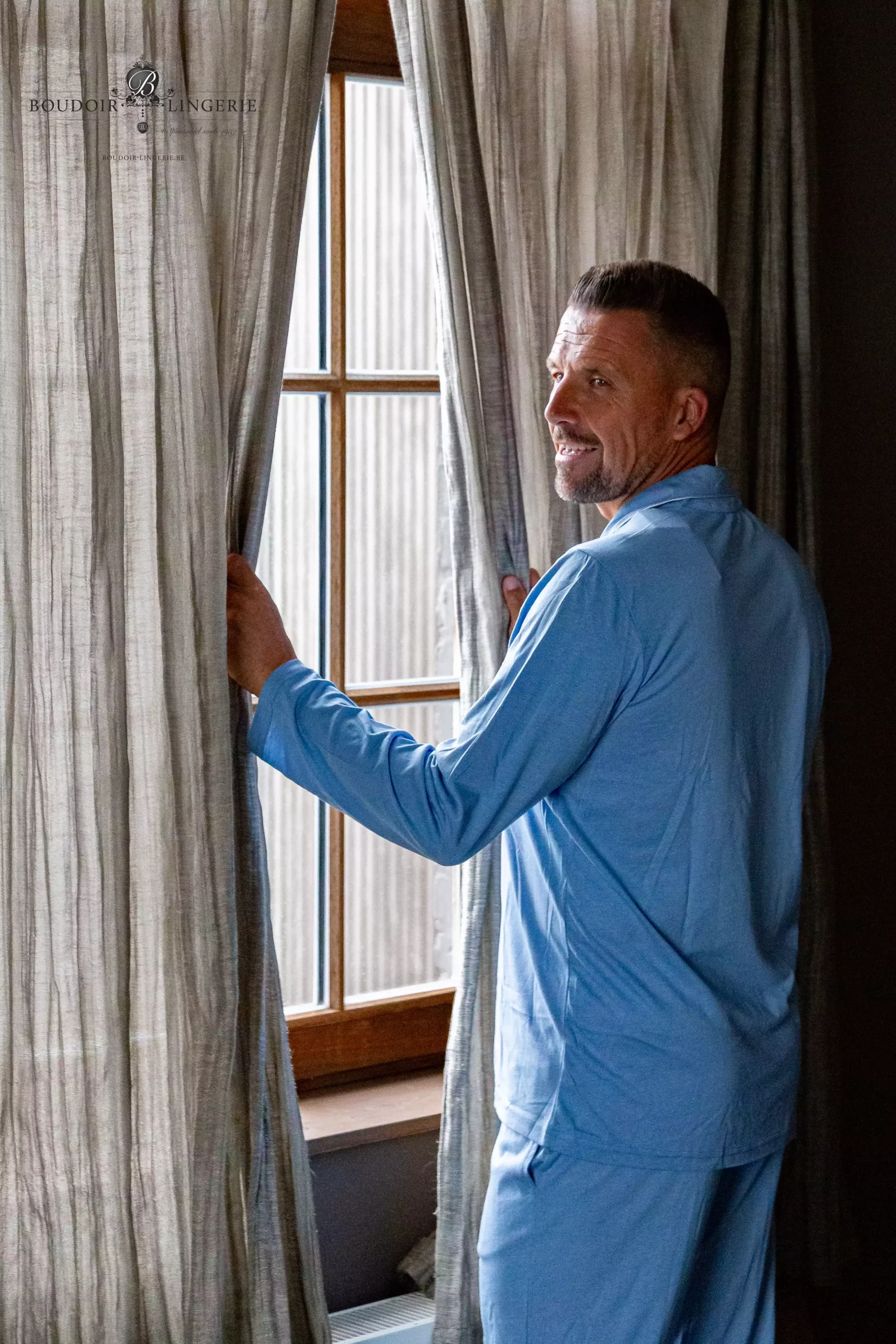 HOM Rafael pyjama light blue - Afbeelding 5