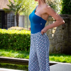 MAX MARA SWIM pantalon grafische print blauw