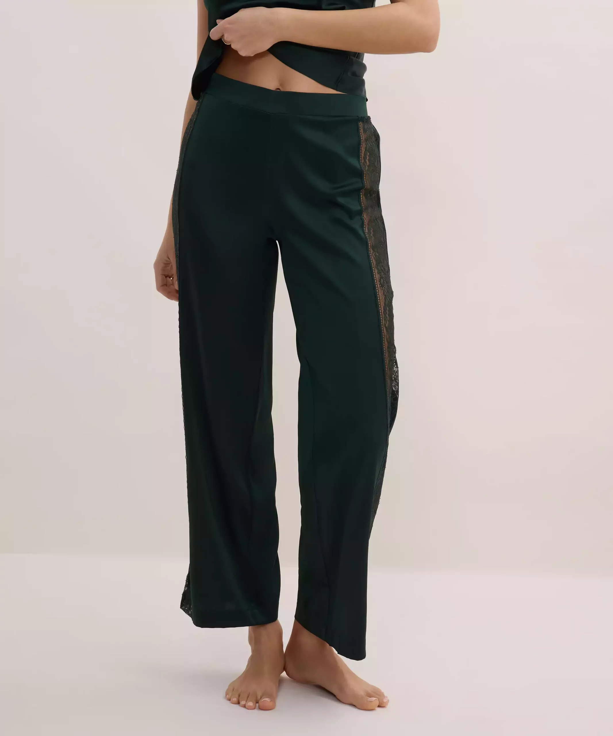 AUBADE Midnight whisper zijden pyjamaset - mysterious green - Afbeelding 9