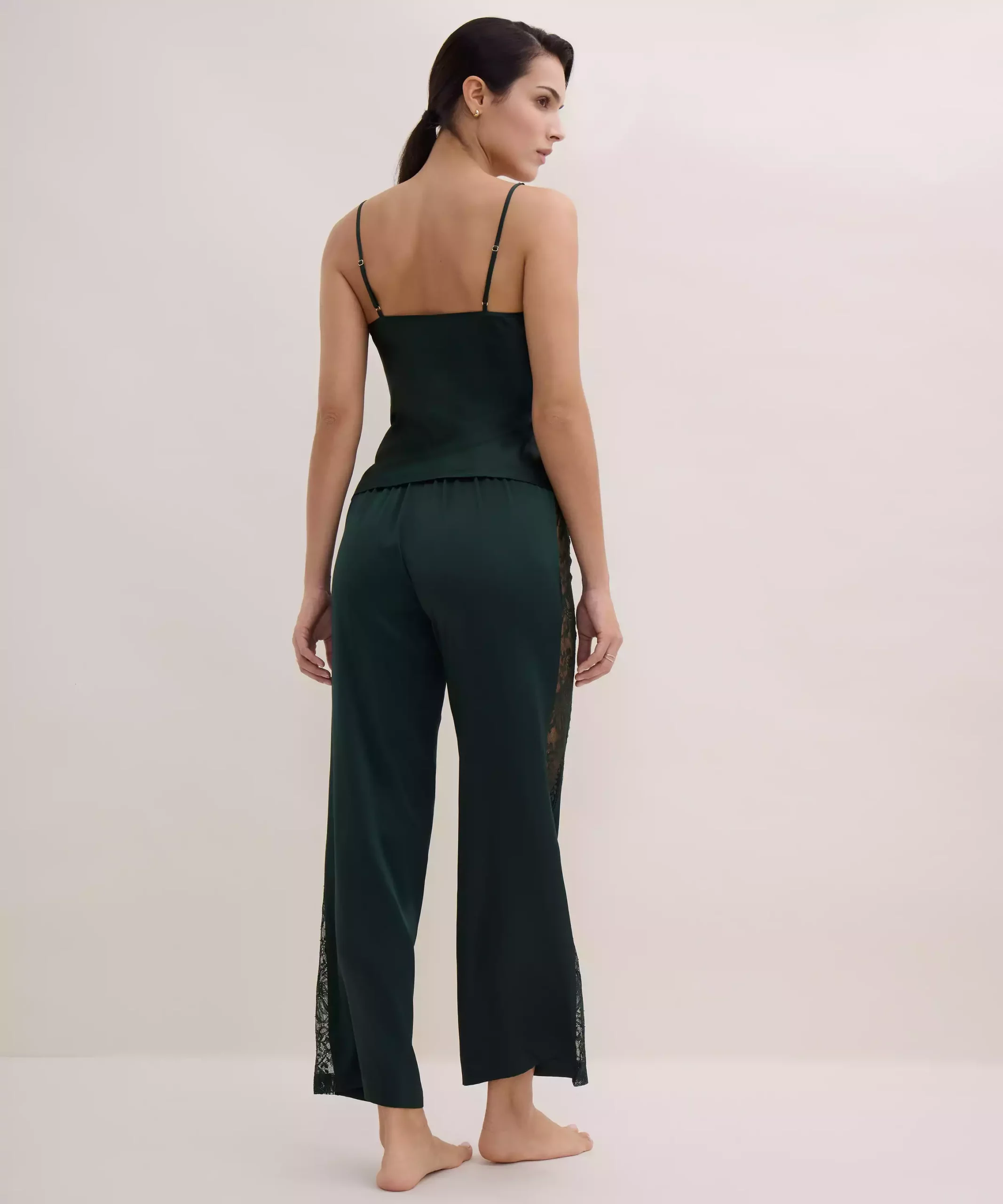 AUBADE Midnight whisper zijden pyjamaset - mysterious green - Afbeelding 8