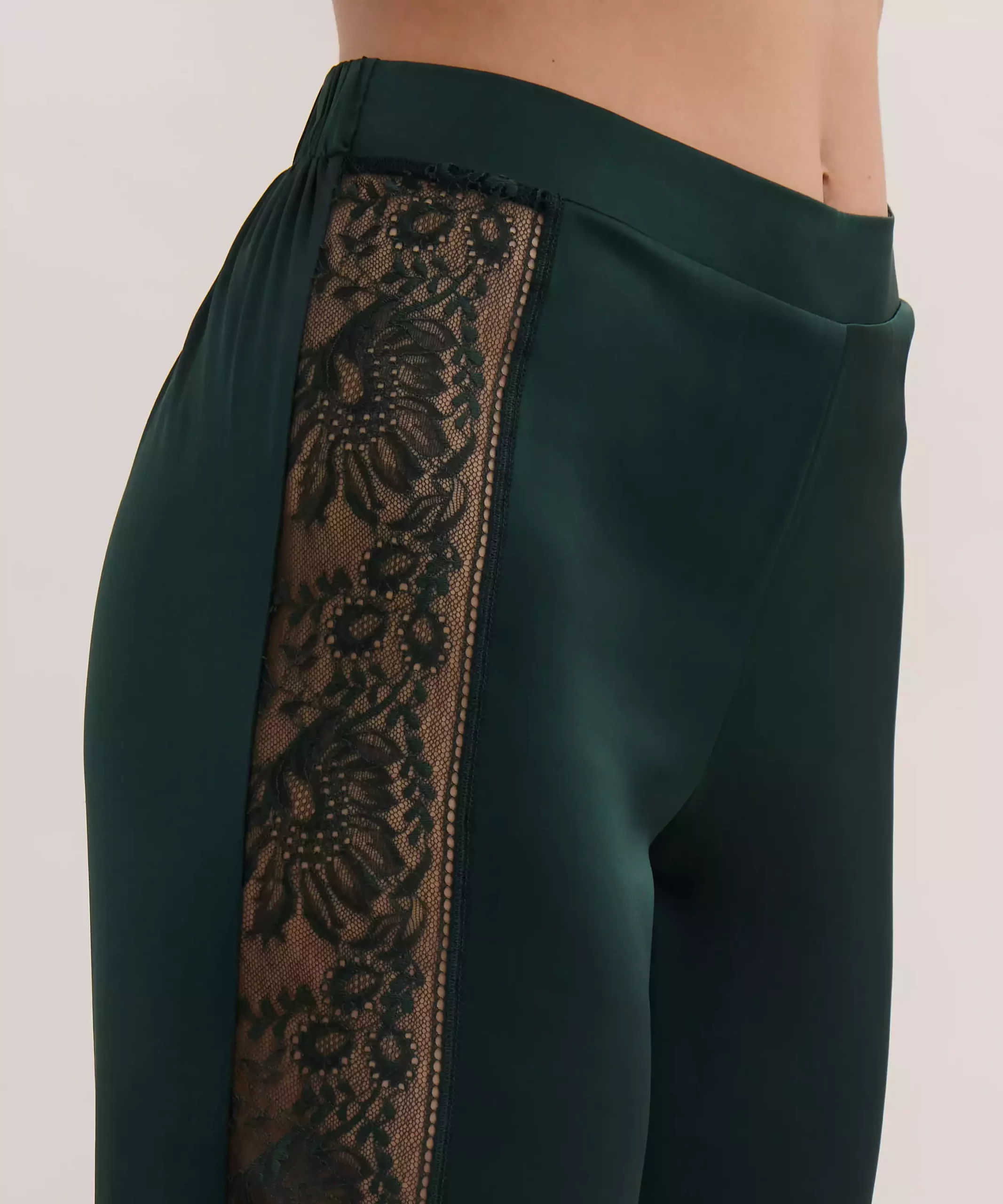AUBADE Midnight whisper zijden pyjamaset - mysterious green - Afbeelding 6