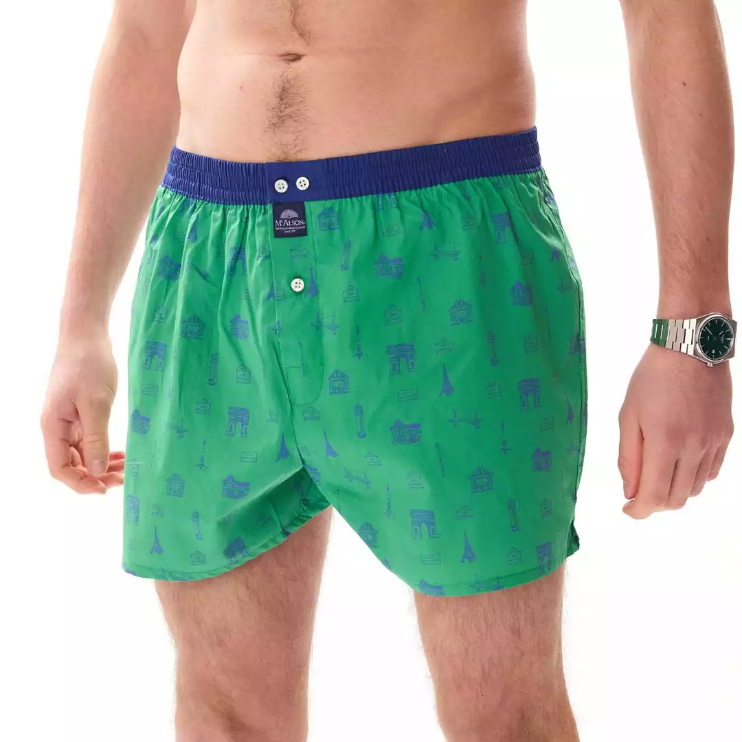 MC ALSON boxershort M5455 groen Parijs - Afbeelding 4