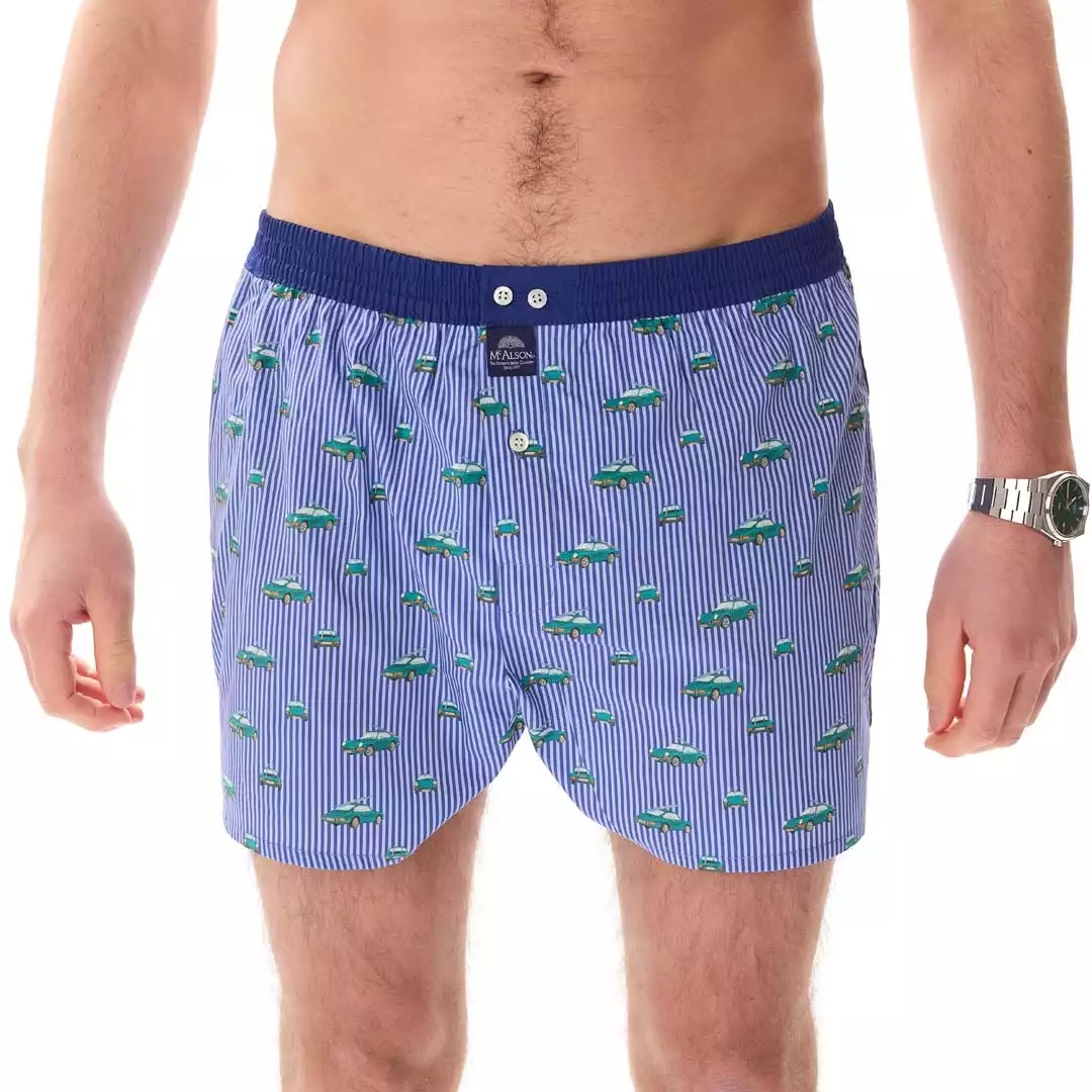 MC ALSON boxershort M5464 alpine sportwagen blauw & groen - Afbeelding 3