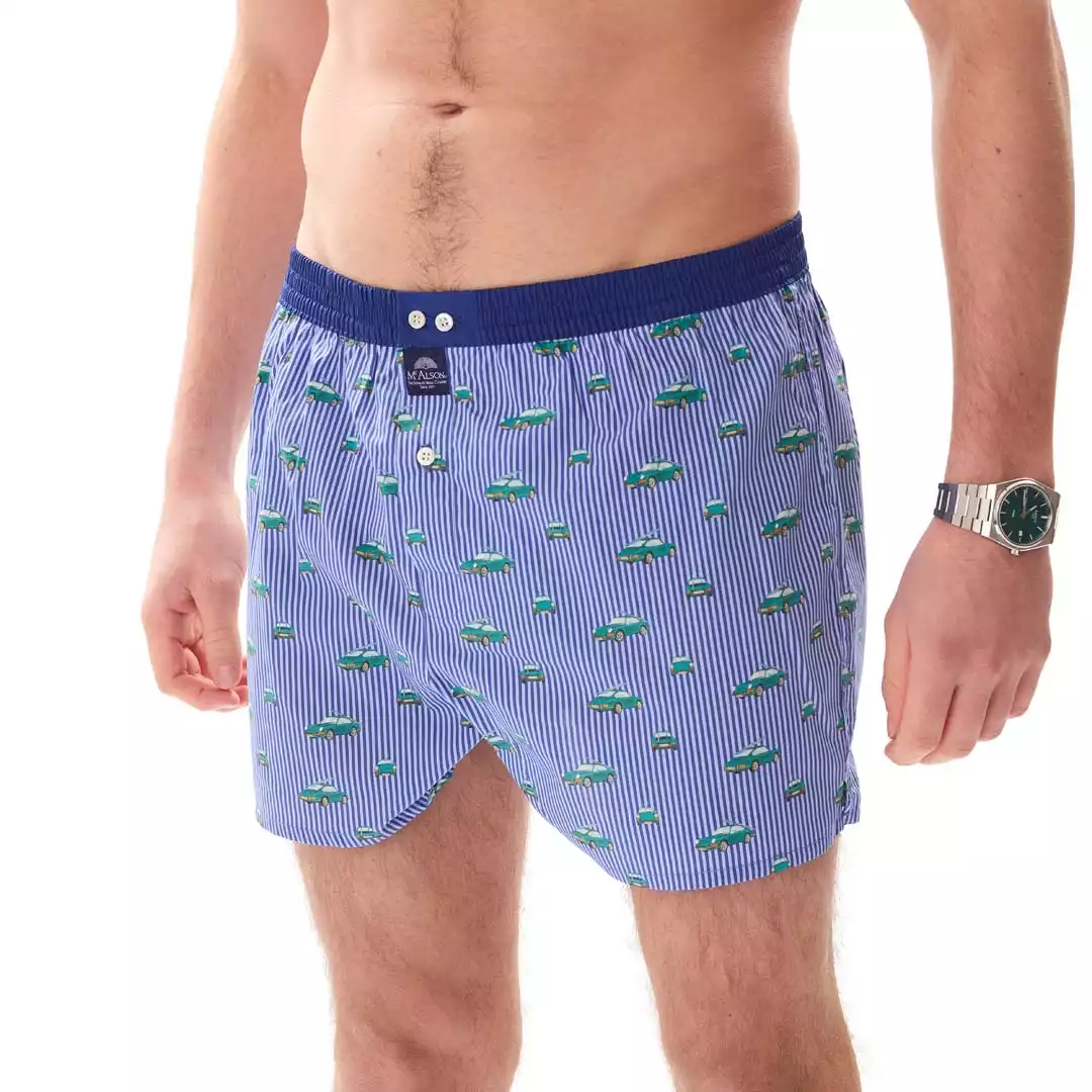 MC ALSON boxershort M5464 alpine sportwagen blauw & groen - Afbeelding 4